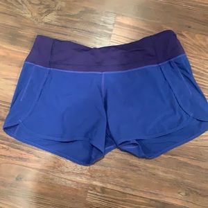 blue lululemon speed up shorts